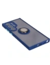 Buy Bizon Case Hybrid Ring Samsung Galaxy S24 Ultra smoky with a navy blue frame - BIZ4108 - {ean13} - Home Screen Store Europe