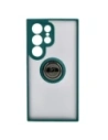 Buy Bizon Case Hybrid Ring Samsung Galaxy S24 Ultra smoky with a dark green frame - BIZ4109 - {ean13} - Home Screen Store Europe