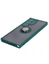 Buy Bizon Case Hybrid Ring Samsung Galaxy S24 Ultra smoky with a dark green frame - BIZ4109 - {ean13} - Home Screen Store Europe