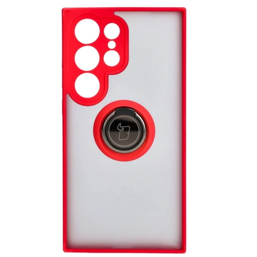 Buy Bizon Case Hybrid Ring Samsung Galaxy S24 Ultra smoky with a red frame - BIZ4110 - {ean13} - Home Screen Store Europe
