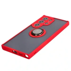 Kup Bizon Case Hybrid Ring Samsung Galaxy S24 Ultra rauchig mit einem roten Rahmen - BIZ4110 - {ean13} - Sklep Home Screen