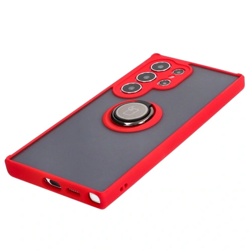 Buy Bizon Case Hybrid Ring Samsung Galaxy S24 Ultra smoky with a red frame - BIZ4110 - {ean13} - Home Screen Store Europe