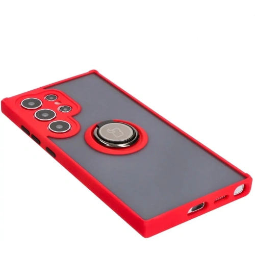 Buy Bizon Case Hybrid Ring Samsung Galaxy S24 Ultra smoky with a red frame - BIZ4110 - {ean13} - Home Screen Store Europe