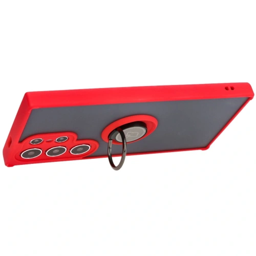 Buy Bizon Case Hybrid Ring Samsung Galaxy S24 Ultra smoky with a red frame - BIZ4110 - {ean13} - Home Screen Store Europe