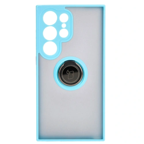 Kup Bizon Case Hybrid Ring Samsung Galaxy S24 Ultra fumuriu cu un cadru bleu deschis - BIZ4111 - {ean13} - Sklep Home Screen