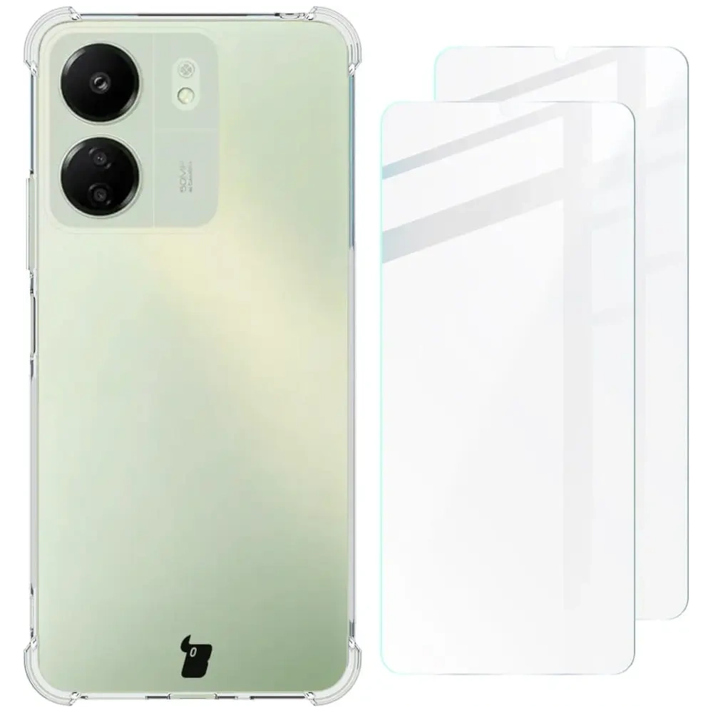 Etui Bizon Case Clear Pack do Redmi 13C / Poco C65 przezroczyste