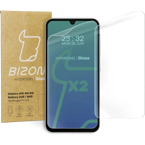 Kup Bizon Glass Hydrogel Front Samsung Galaxy A15 4G/5G Samsung Galaxy A25 5G / M15 5G [2 PACK] - BIZ4115 - {ean13} - Sklep Home Screen