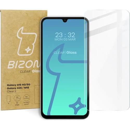 Kup Tvrzené sklo Bizon Glass Clear 2 pro Samsung Galaxy A15 4G/5G Samsung Galaxy A25 5G/M15 5G - BIZ4117 - {ean13} - Sklep Home Screen