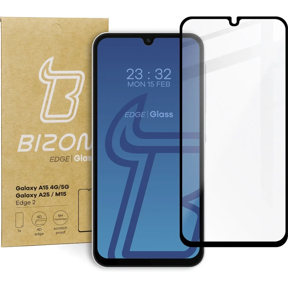 Szkło hartowane Bizon Glass Edge 2 do Samsung Galaxy A15 4G/5G Samsung Galaxy A25 5G / M15 5G