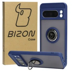 Buy Bizon Case Hybrid Ring Google Pixel 8 Pro smoky with a navy blue frame - BIZ4120 - {ean13} - Home Screen Store Europe