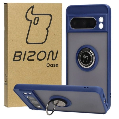 Kup Bizon Case Hybrid Ring Google Pixel 8 Pro fumuriu cu un cadru albastru închis - BIZ4120 - {ean13} - Sklep Home Screen