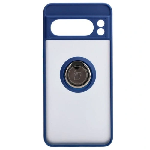 Kup Etui z uchwytem na palec Bizon Case Hybrid Ring do Google Pixel 8 Pro przydymione z granatową ramką - BIZ4120 - {ean13} - Sklep Home Screen