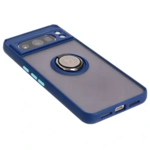 Kup Etui z uchwytem na palec Bizon Case Hybrid Ring do Google Pixel 8 Pro przydymione z granatową ramką - BIZ4120 - {ean13} - Sklep Home Screen