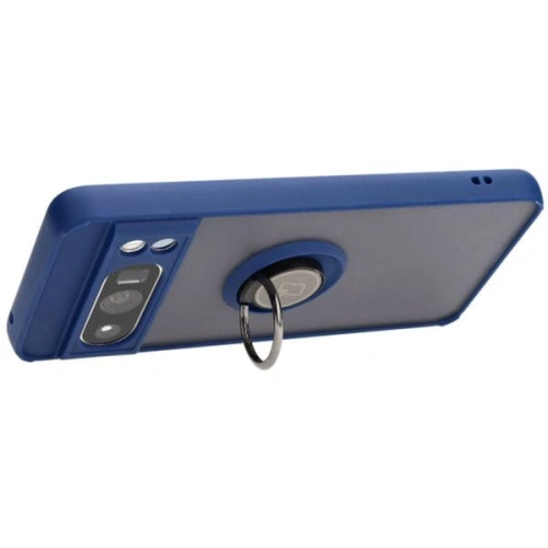 Kup Etui z uchwytem na palec Bizon Case Hybrid Ring do Google Pixel 8 Pro przydymione z granatową ramką - BIZ4120 - {ean13} - Sklep Home Screen
