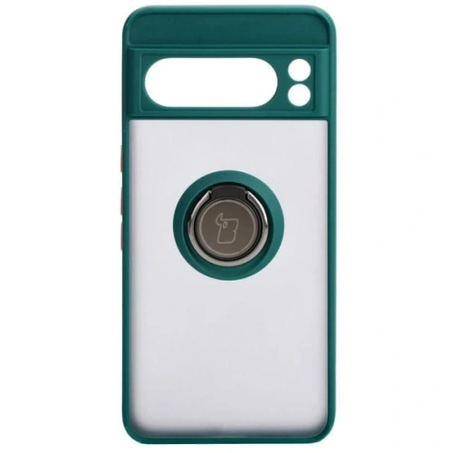 Kup Etui z uchwytem na palec Bizon Case Hybrid Ring do Google Pixel 8 Pro przydymione z ciemnozieloną ramką - BIZ4121 - {ean13} - Sklep Home Screen