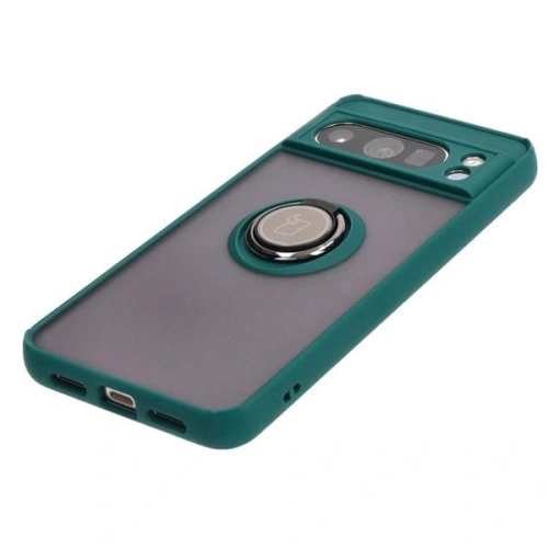 Kup Etui z uchwytem na palec Bizon Case Hybrid Ring do Google Pixel 8 Pro przydymione z ciemnozieloną ramką - BIZ4121 - {ean13} - Sklep Home Screen