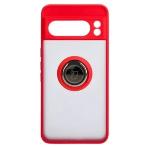 Kup Etui z uchwytem na palec Bizon Case Hybrid Ring do Google Pixel 8 Pro przydymione z czerwoną ramką - BIZ4122 - {ean13} - Sklep Home Screen