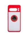 Kup Etui z uchwytem na palec Bizon Case Hybrid Ring do Google Pixel 8 Pro przydymione z czerwoną ramką - BIZ4122 - {ean13} - Sklep Home Screen
