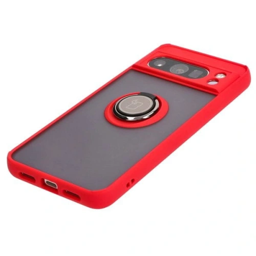 Kup Etui z uchwytem na palec Bizon Case Hybrid Ring do Google Pixel 8 Pro przydymione z czerwoną ramką - BIZ4122 - {ean13} - Sklep Home Screen