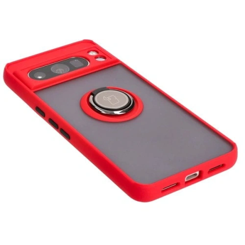 Kup Etui z uchwytem na palec Bizon Case Hybrid Ring do Google Pixel 8 Pro przydymione z czerwoną ramką - BIZ4122 - {ean13} - Sklep Home Screen