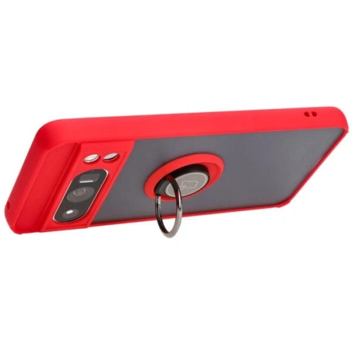 Kup Etui z uchwytem na palec Bizon Case Hybrid Ring do Google Pixel 8 Pro przydymione z czerwoną ramką - BIZ4122 - {ean13} - Sklep Home Screen