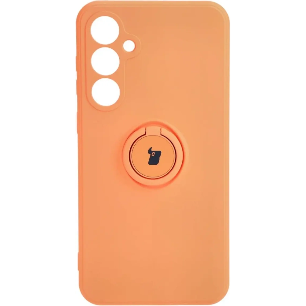 Etui Bizon Case Silicone Ring Sq do Samsung Galaxy S23 FE pomarańczowe
