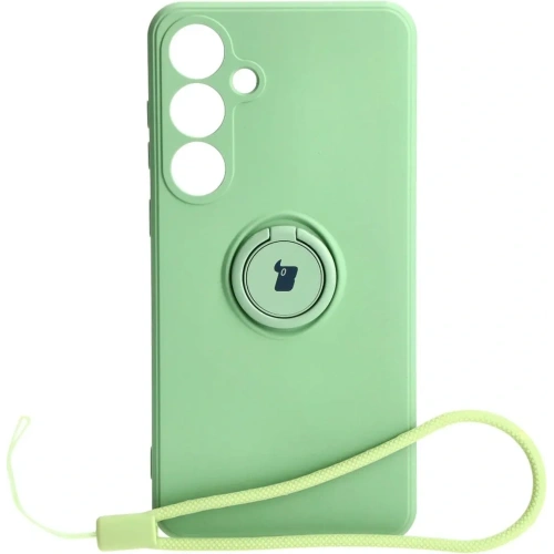 Kup Etui Bizon Case Silicone Ring Sq do Samsung Galaxy S24 Plus jasnozielone - BIZ4135 - {ean13} - Sklep Home Screen