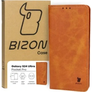 Kup Etui z klapką Bizon Case Pocket Pro do Samsung Galaxy S24 Ultra brązowe - BIZ4137 - {ean13} - Sklep Home Screen