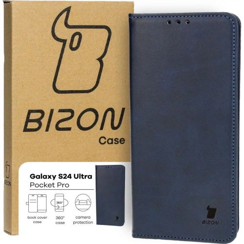 Kup Etui z klapką Bizon Case Pocket Pro do Samsung Galaxy S24 Ultra granatowe - BIZ4138 - {ean13} - Sklep Home Screen