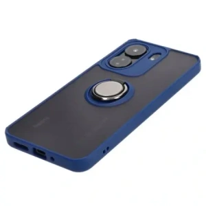 Kup Bizon Case Hybrid Ring Xiaomi Redmi 13C / Xiaomi Poco C65 rauchig mit einem marineblauen Rahmen - BIZ4140 - {ean13} - Sklep Home Screen
