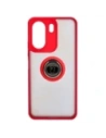 Buy Bizon Case Hybrid Ring Xiaomi Redmi 13C / Xiaomi Poco C65 smoky with a red frame - BIZ4141 - {ean13} - Home Screen Store Europe