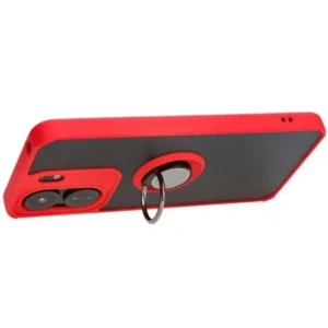 Kup Etui z uchwytem na palec Bizon Case Hybrid Ring do Xiaomi Redmi 13C / Xiaomi Poco C65 przydymione z czerwoną ramką - BIZ4141 - {ean13} - Sklep Home Screen