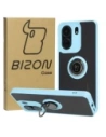 Bizon Case Hybrid Ring Xiaomi Redmi 13C / Xiaomi Poco C65 smoky with a light blue frame