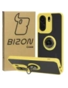 Bizon Case Hybrid Ring Xiaomi Redmi 13C / Xiaomi Poco C65 füstös sárga kerettel