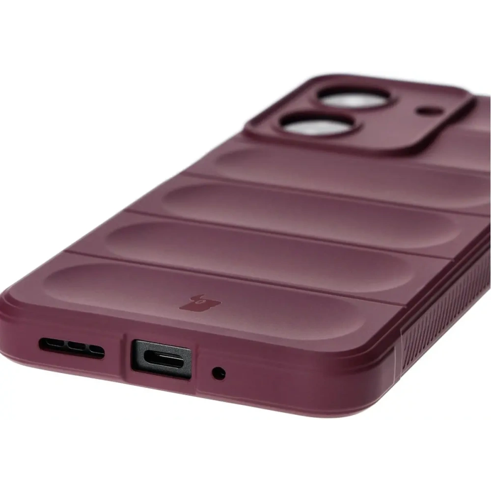 Pancerne etui Bizon Case Tur do Xiaomi Redmi 13C / Xiaomi Poco C65 ciemnofioletowe