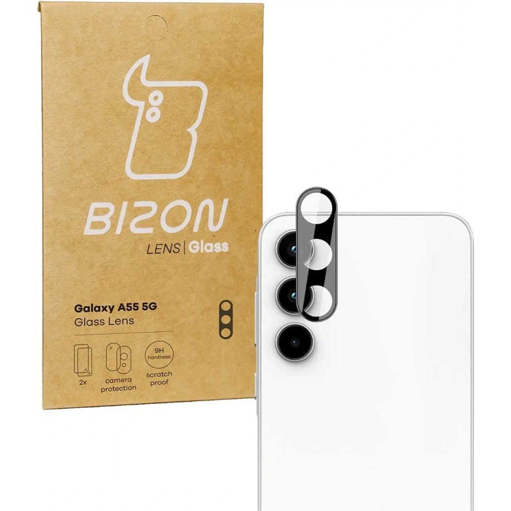 Szkło na aparat Bizon Glass Lens do Samsung Galaxy A55 5G [2 PACK]