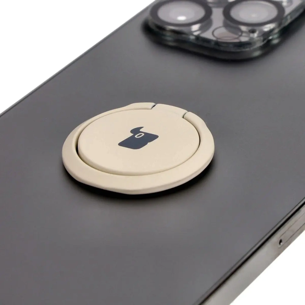 Uchwyt na palec Bizon Accessories Ring Turtle uniwersalny beżowy