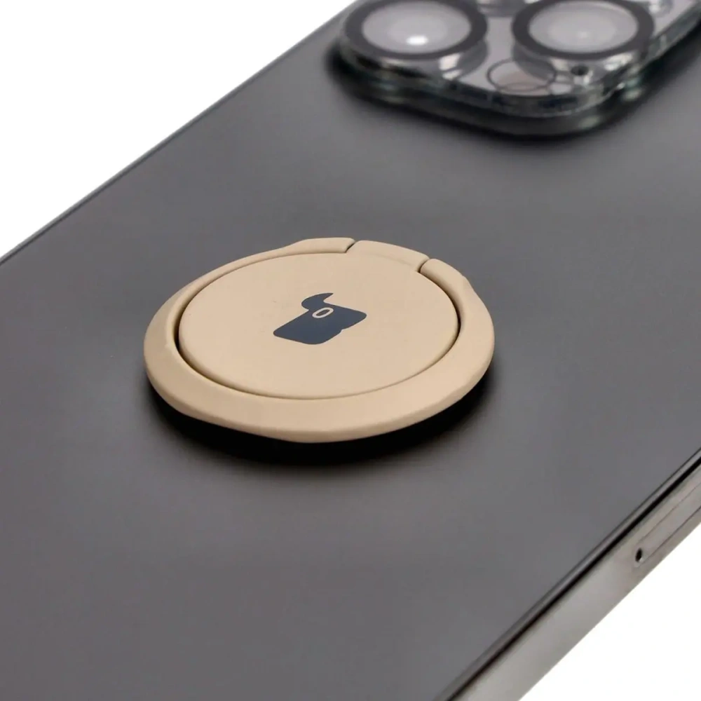 Uchwyt na palec Bizon Accessories Ring Turtle uniwersalny kawowy