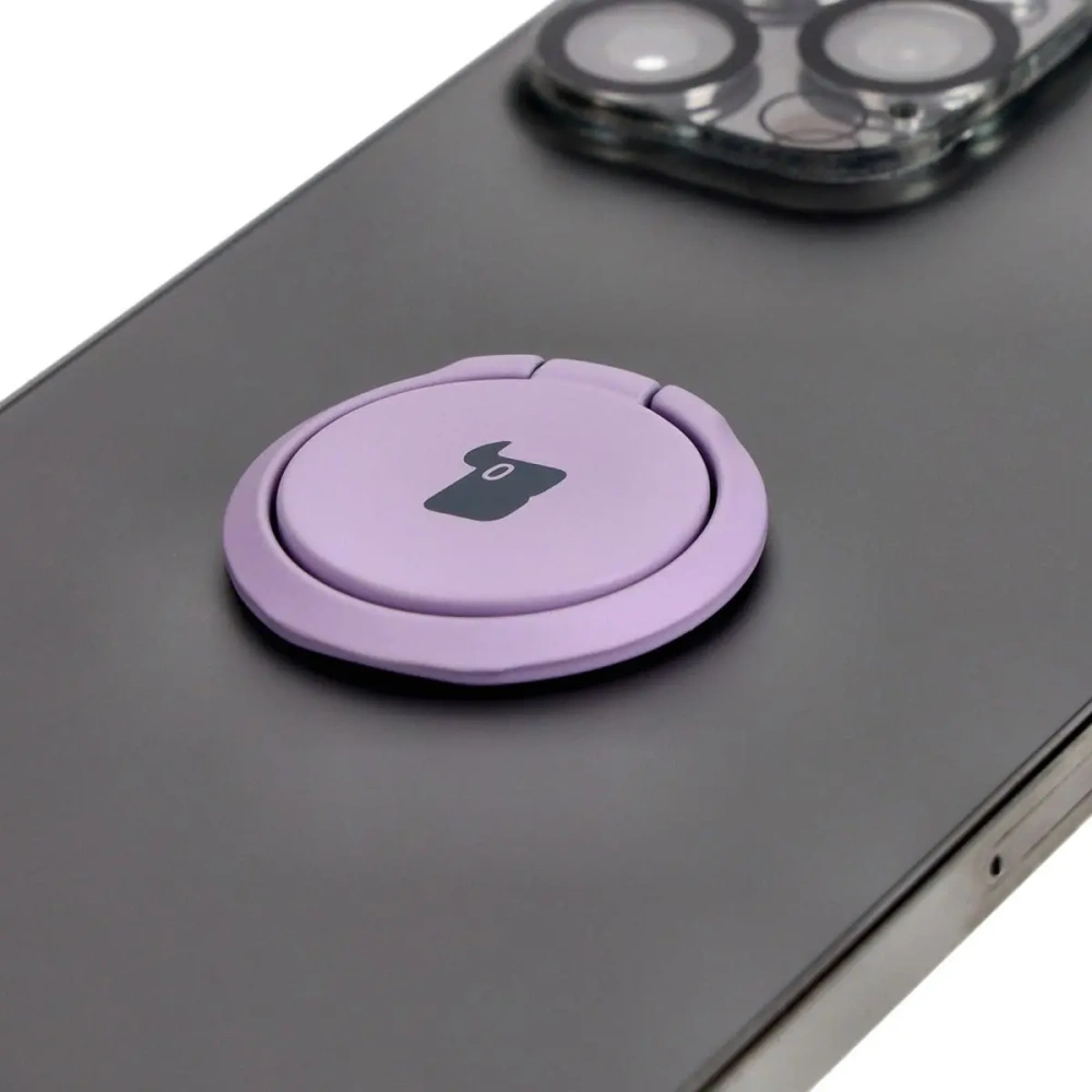 Uchwyt na palec Bizon Accessories Ring Turtle uniwersalny jasnofioletowy