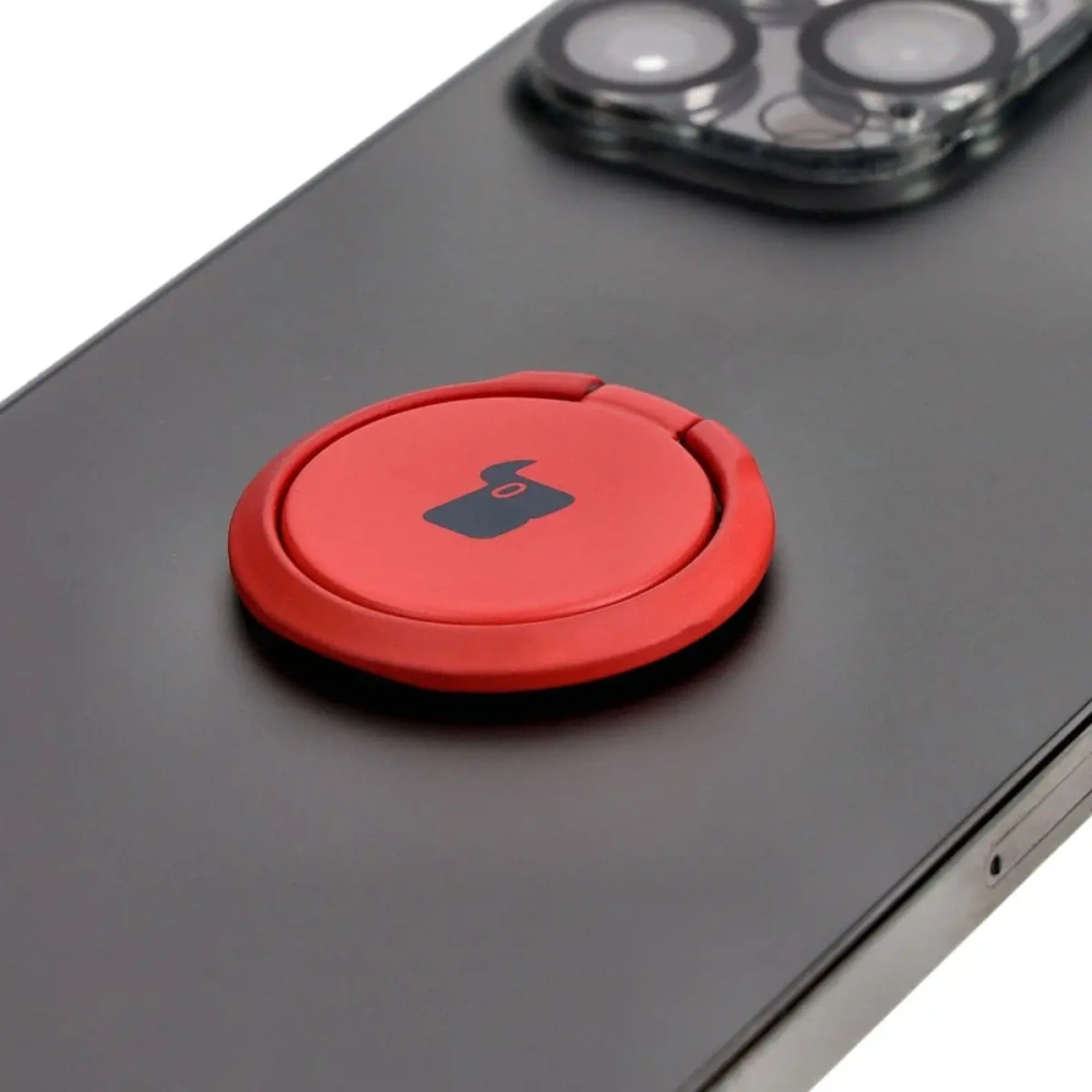 Uchwyt na palec Bizon Accessories Ring Turtle uniwersalny czerwony