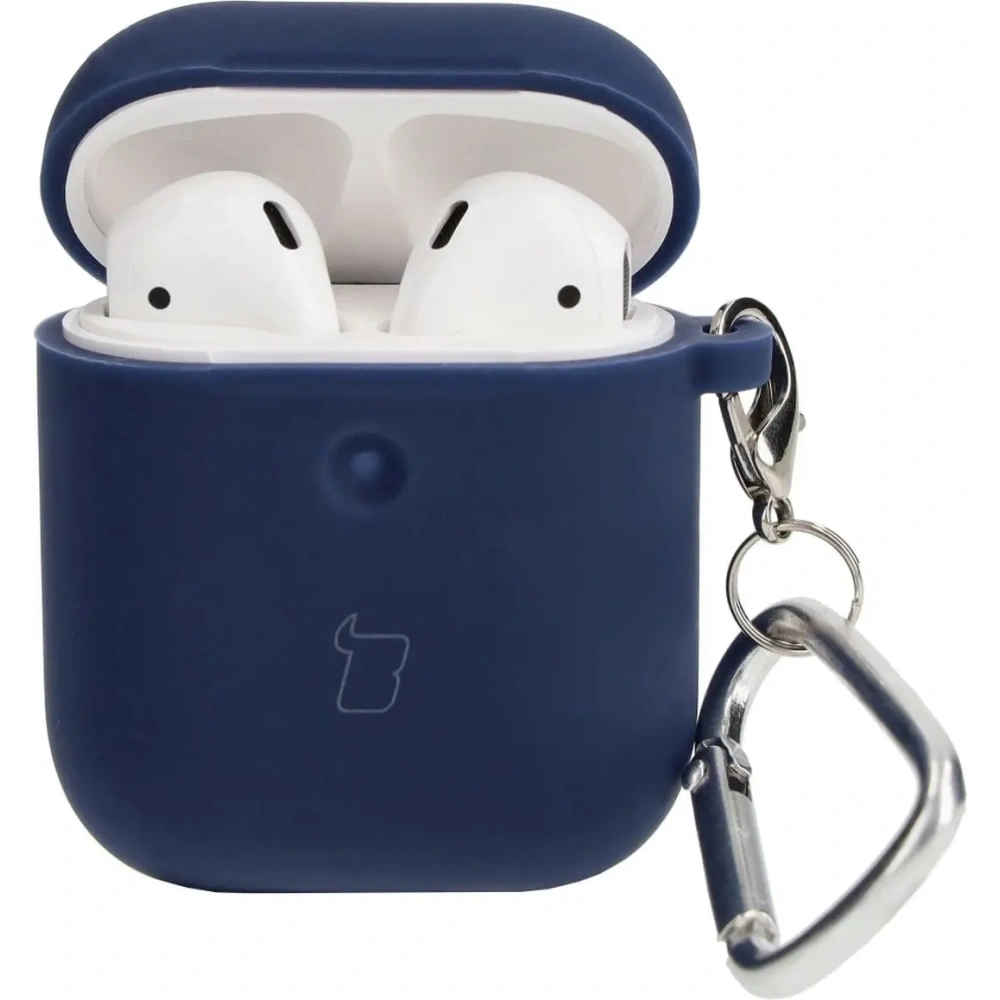 Etui Bizon Case Headphone Silicone do AirPods 1/2 granatowe