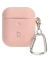 Etui Bizon Case Headphone Silicone do AirPods 1/2 jasnoróżowe