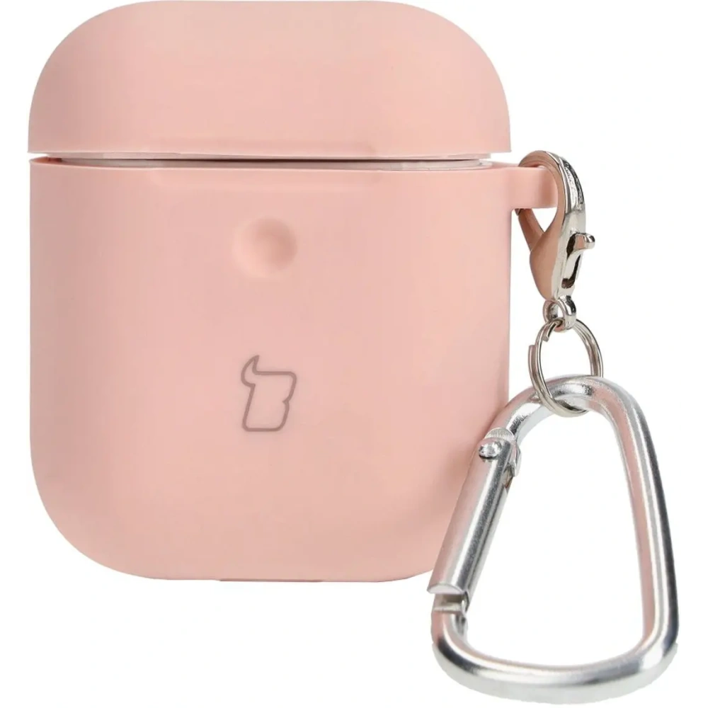 Etui Bizon Case Headphone Silicone do AirPods 1/2 jasnoróżowe