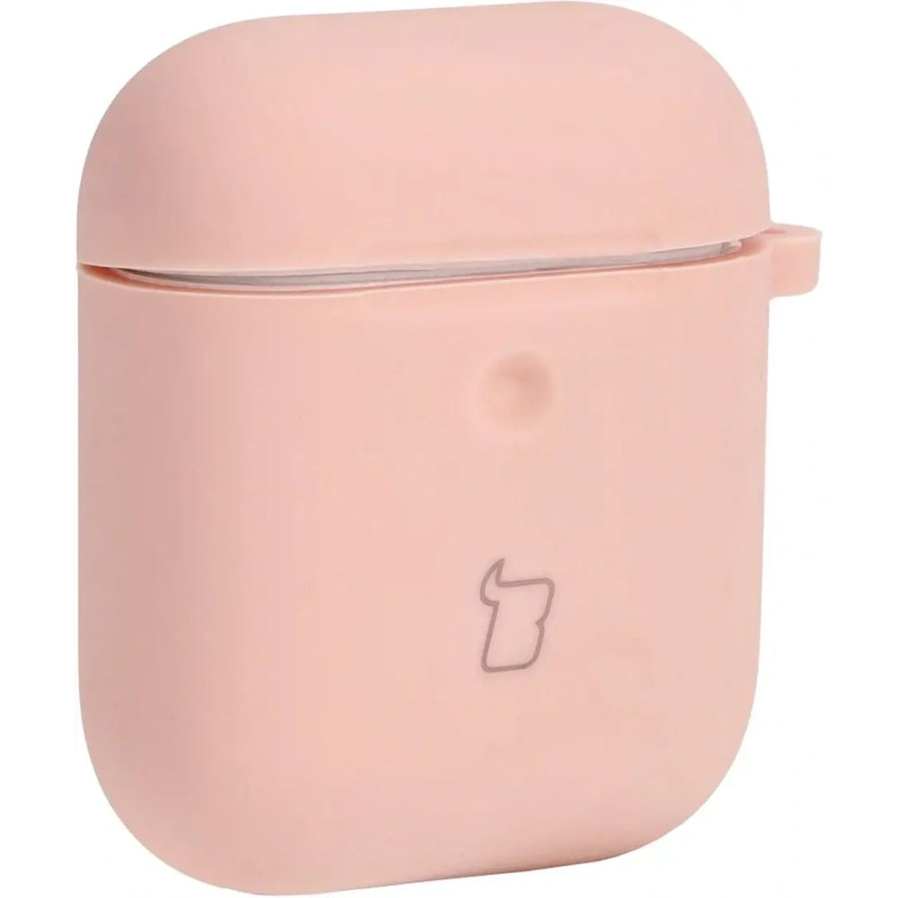 Etui Bizon Case Headphone Silicone do AirPods 1/2 jasnoróżowe