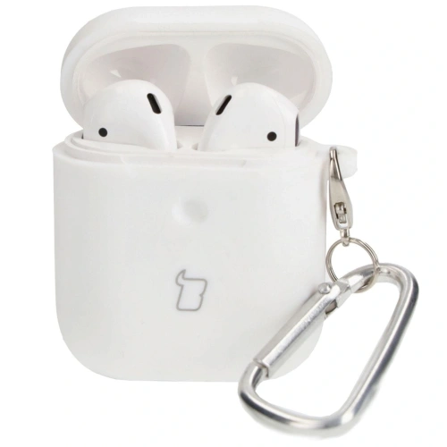 Kup Etui Bizon Case Headphone Silicone do AirPods 1/2 białe - BIZ4163 - {ean13} - Sklep Home Screen