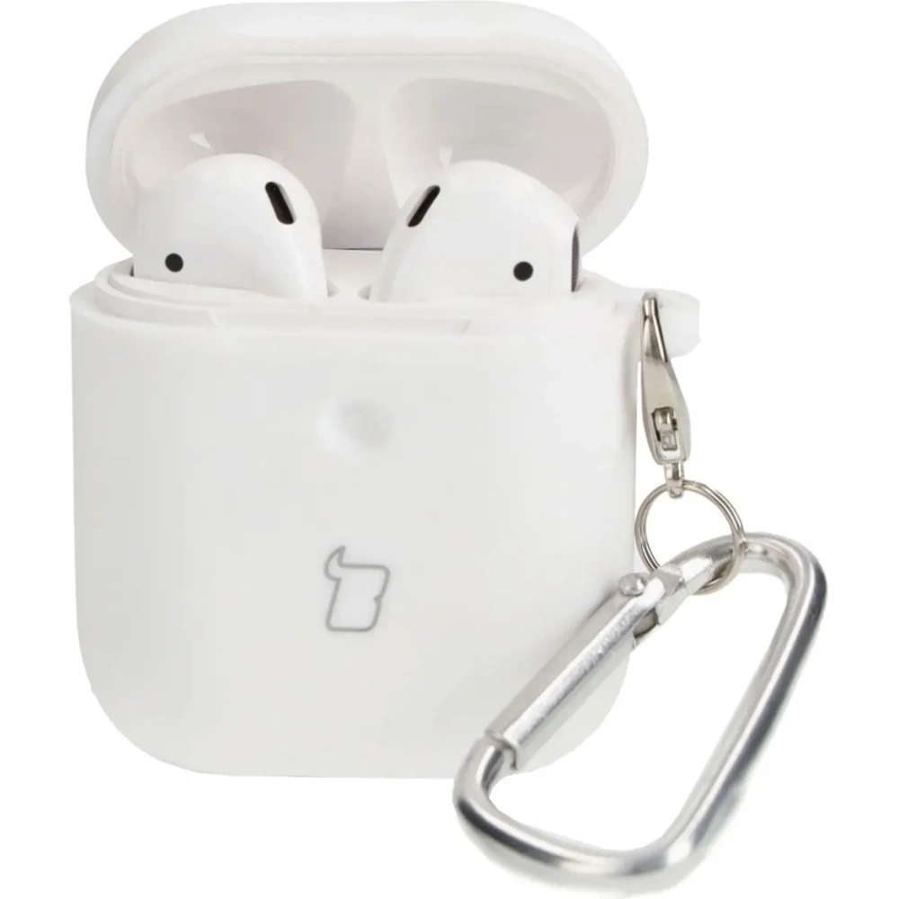 Etui Bizon Case Headphone Silicone do AirPods 1/2 białe