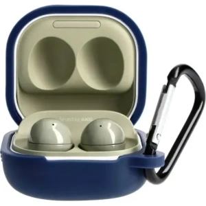 Kup Bizon Case Kopfhörer Silikon Samsung Galaxy Buds Live / Pro / Buds2 / Buds2 Pro / Buds FE navy blau - BIZ4175 - {ean13} - Sklep Home Screen