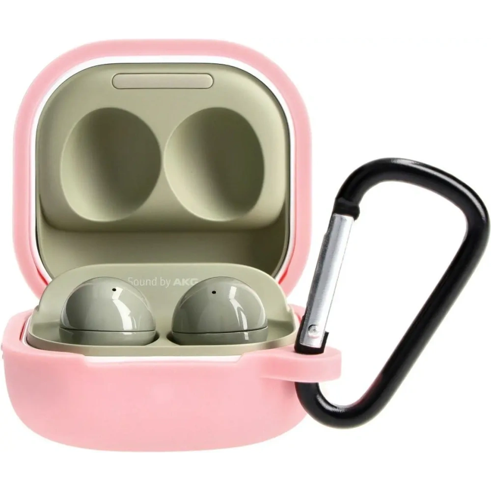 Etui Bizon Case Headphone Silicone do Samsung Galaxy Buds Live / Pro / Buds2 / Buds2 Pro / Buds FE różowe