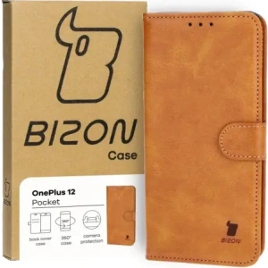 Kup Etui z klapką Bizon Case Pocket do OnePlus 12 brązowe - BIZ4180 - {ean13} - Sklep Home Screen