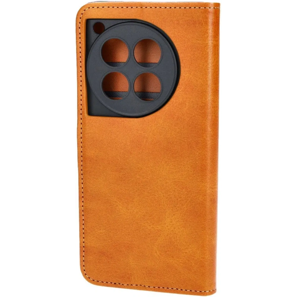 Etui z klapką Bizon Case Pocket do OnePlus 12 brązowe